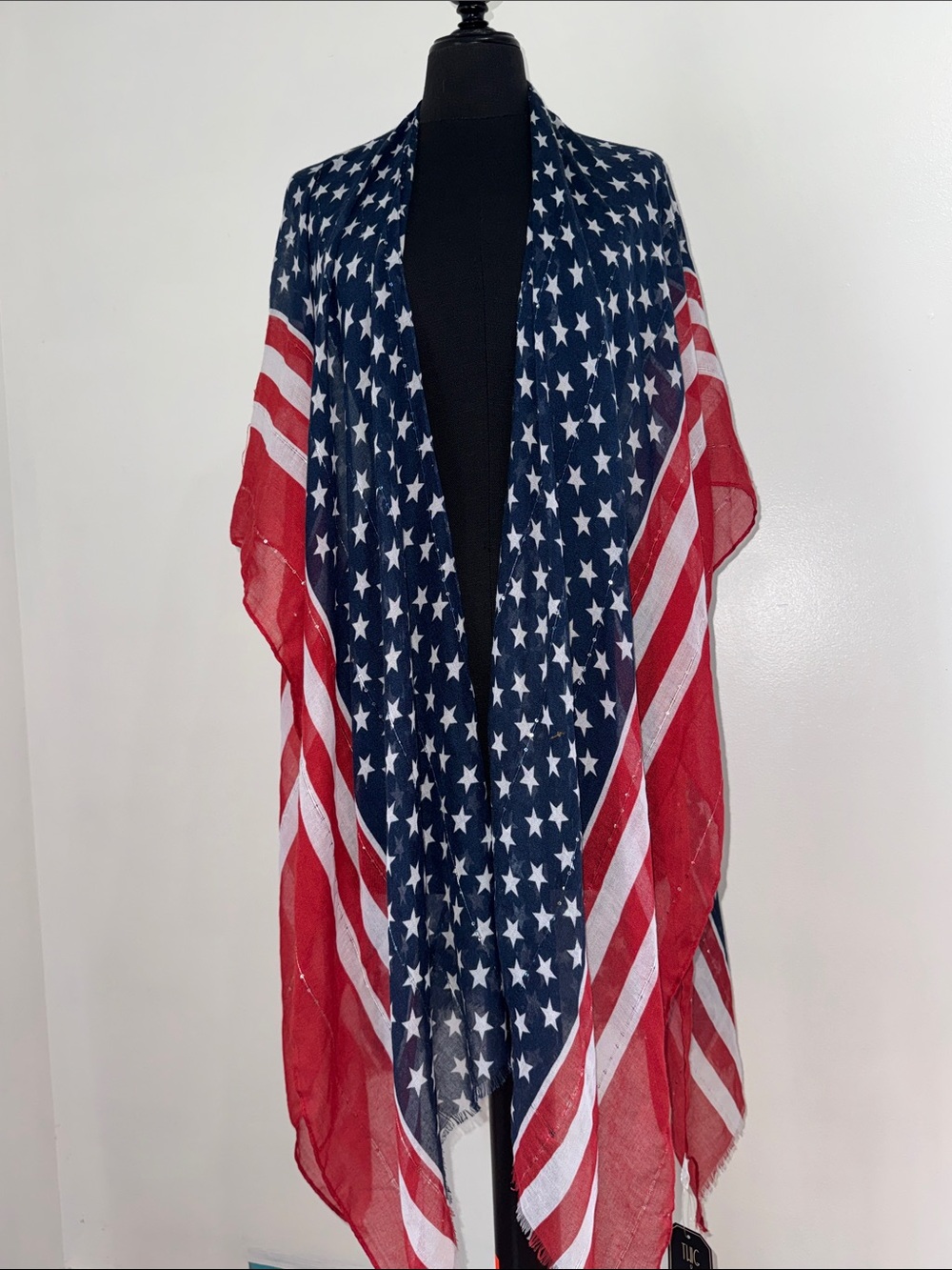 American Flag Stars & Stripes Coverup Kimono Americana Ruana